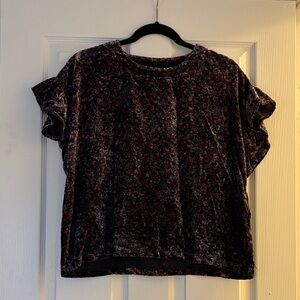 Current/Elliott Multicolor Velvet Blouse